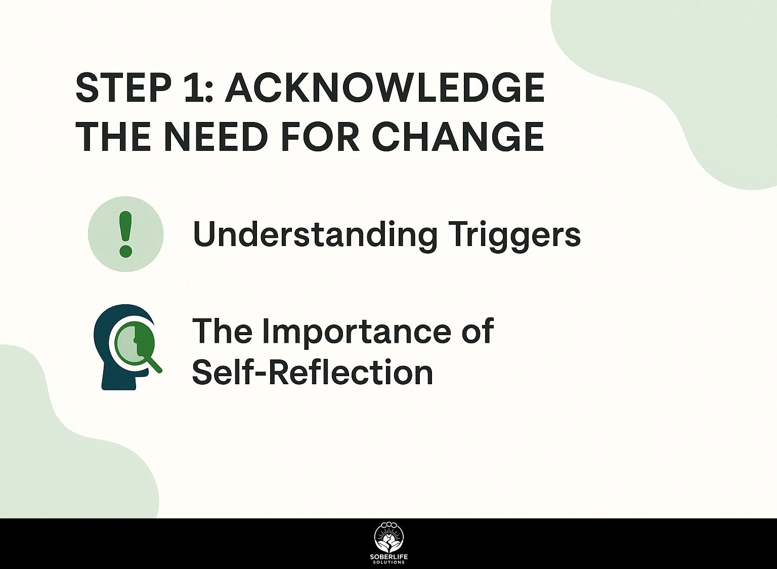 Step 1: Acknowledge the Need for Change