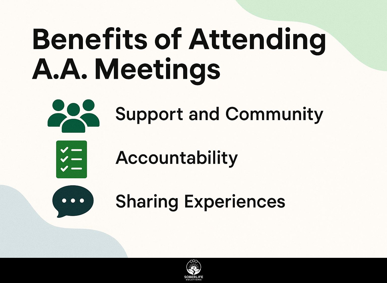 Benefits of Attending A.A. Meetings