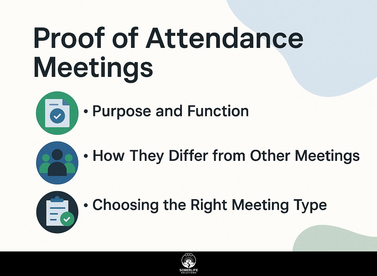 Proof of Attendance Meetings