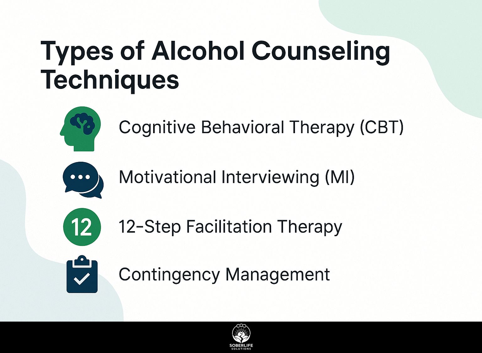 Types of Alcohol Counseling Techniques