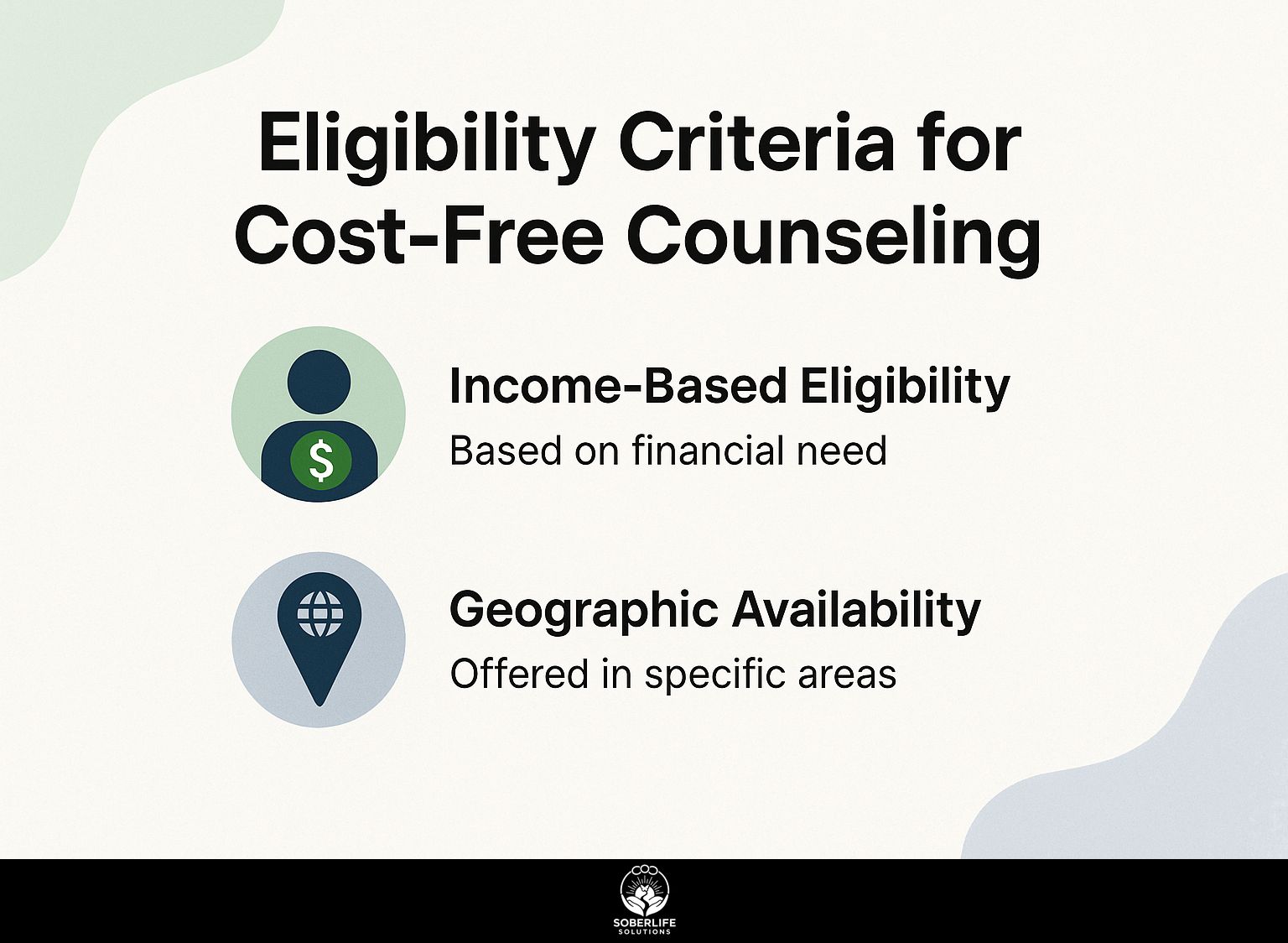 Eligibility Criteria for Cost-Free Counseling