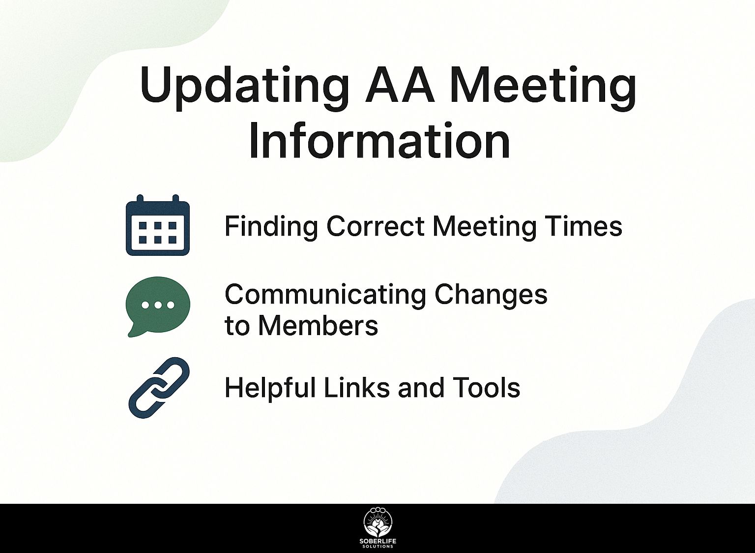Updating AA Meeting Information