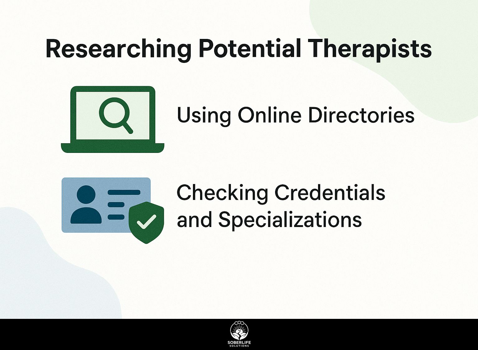 Researching Potential Therapists