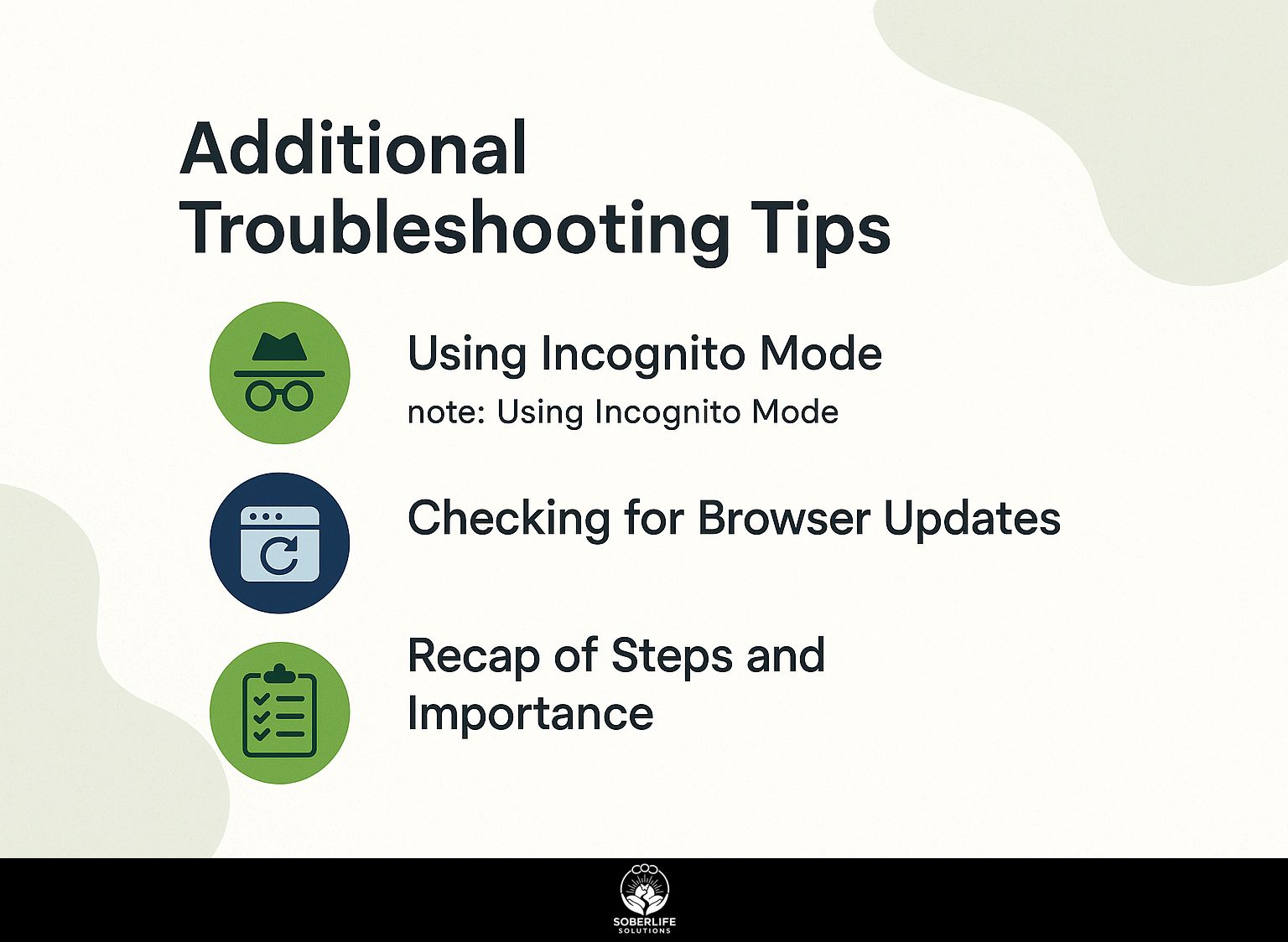 Additional Troubleshooting Tips