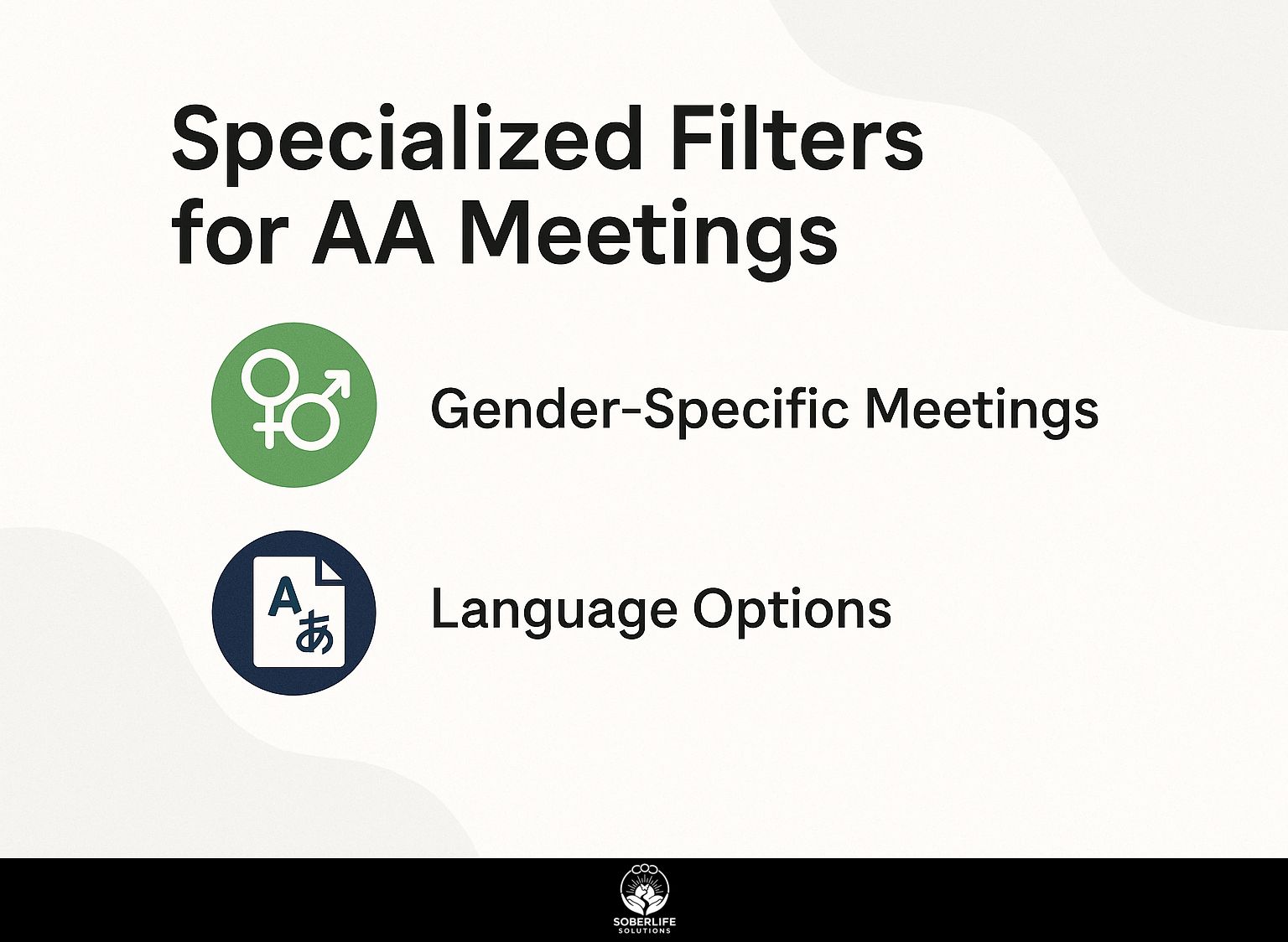 Specialized Filters for AA Meetings