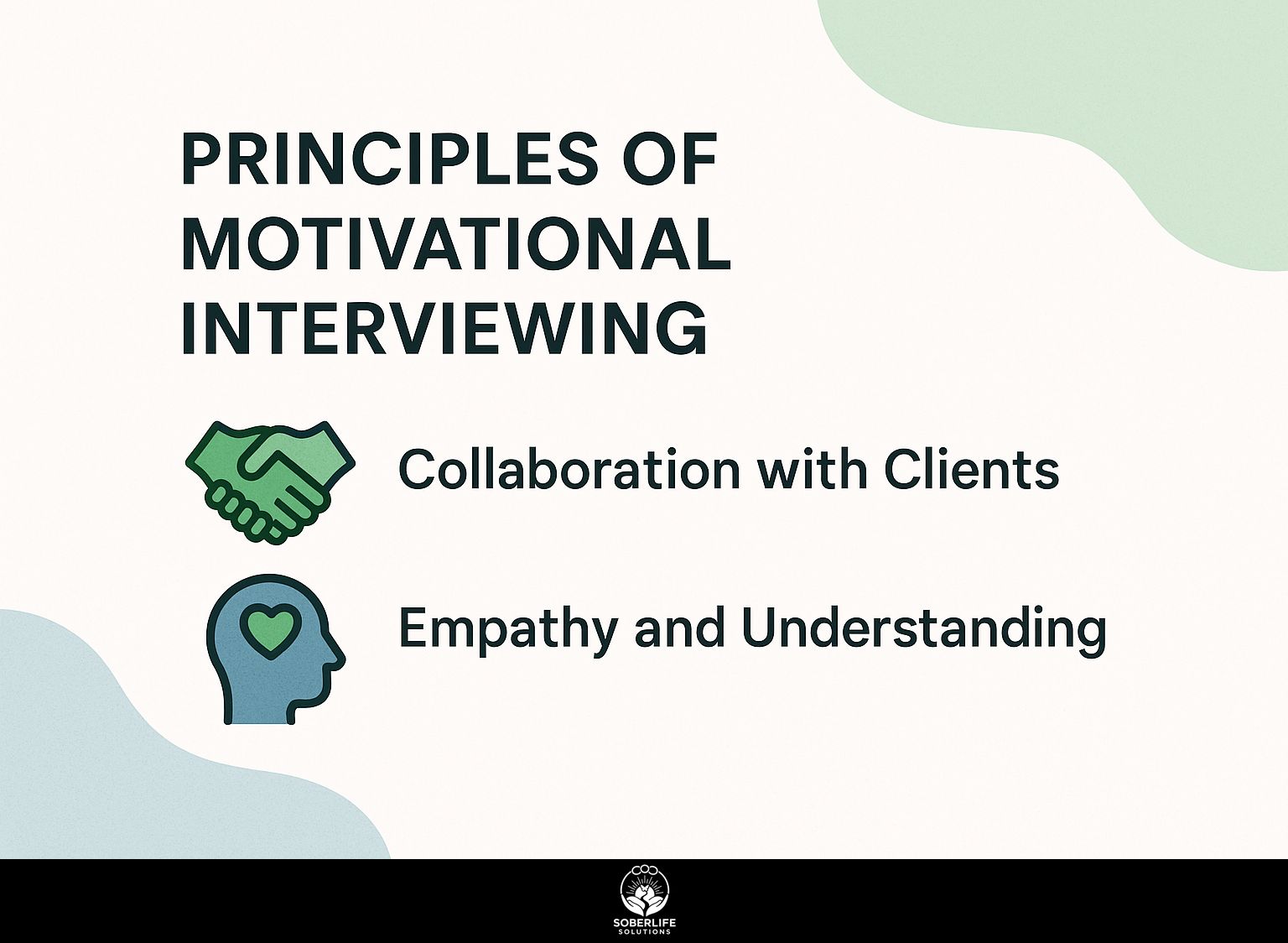 Principles of Motivational Interviewing
