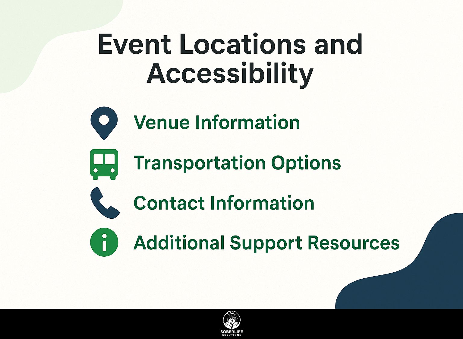 Event Locations and Accessibility