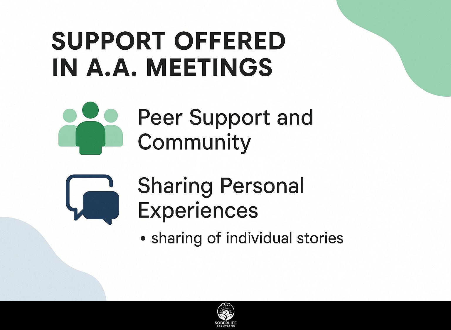 Support Offered in A.A. Meetings