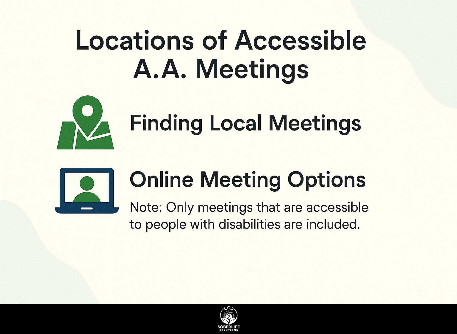 Locations of Accessible A.A. Meetings