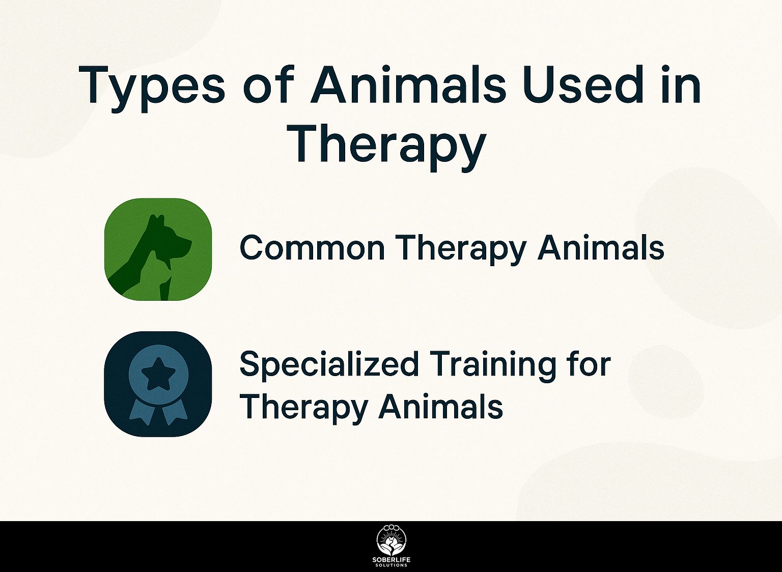 Types of Animals Used in Therapy