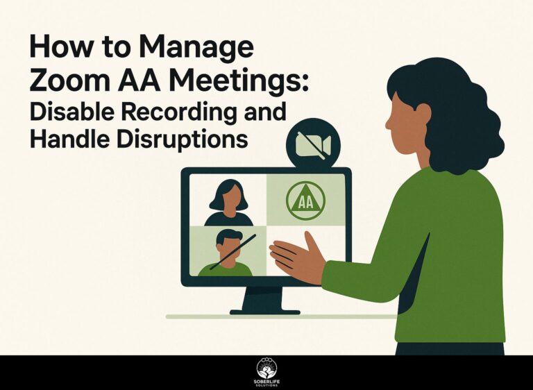 How to Manage Zoom AA Meetings: Disable Recording and Handle Disruptions