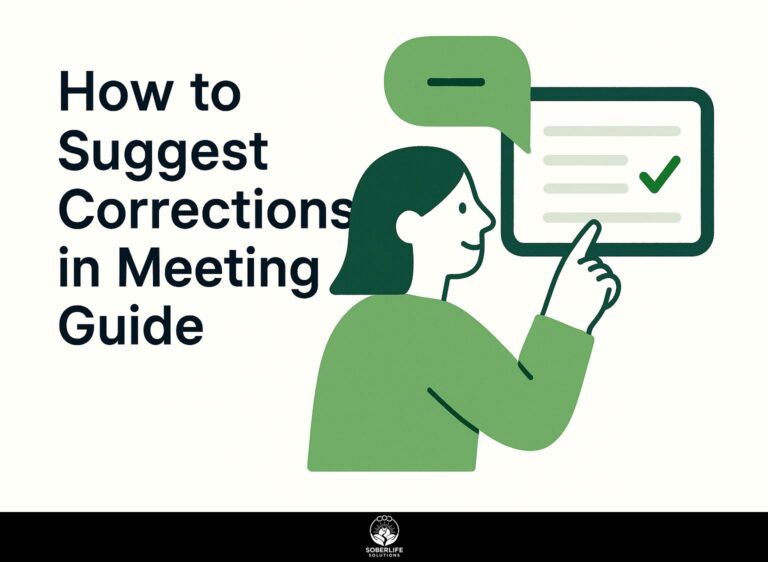 How to Suggest Corrections in Meeting Guide