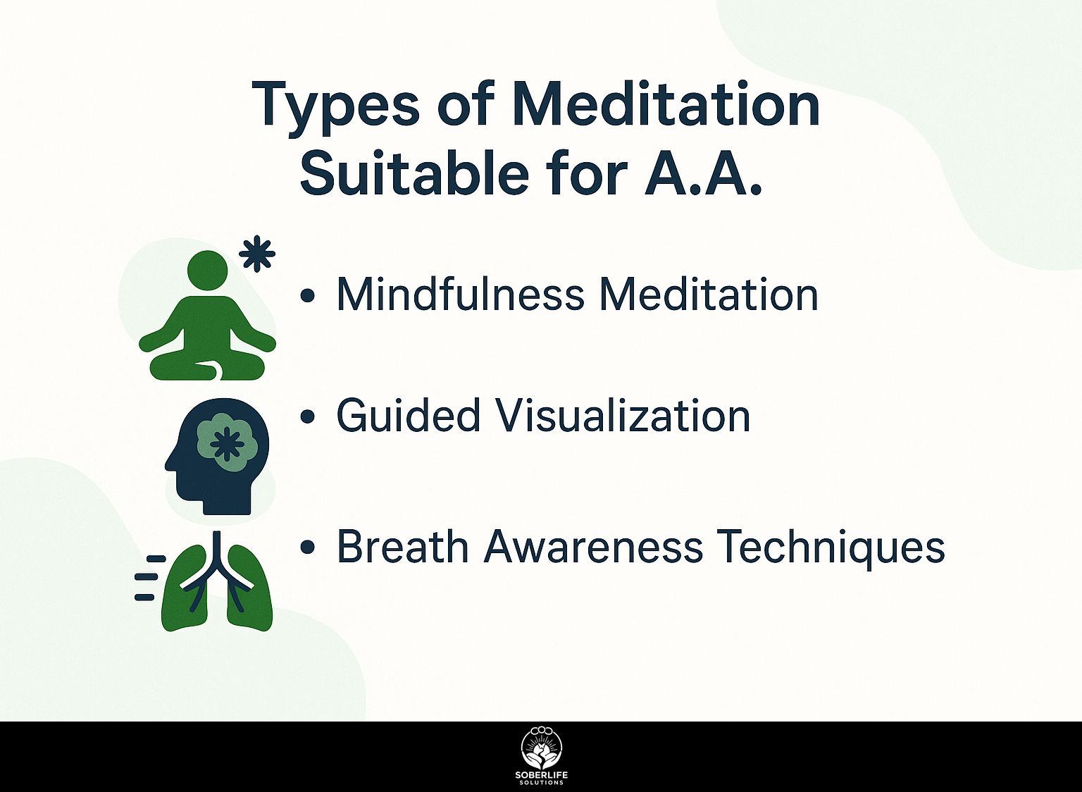 Types of Meditation Suitable for A.A.