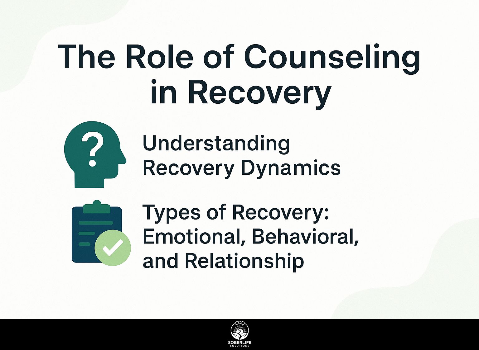 The Role of Counseling in Recovery