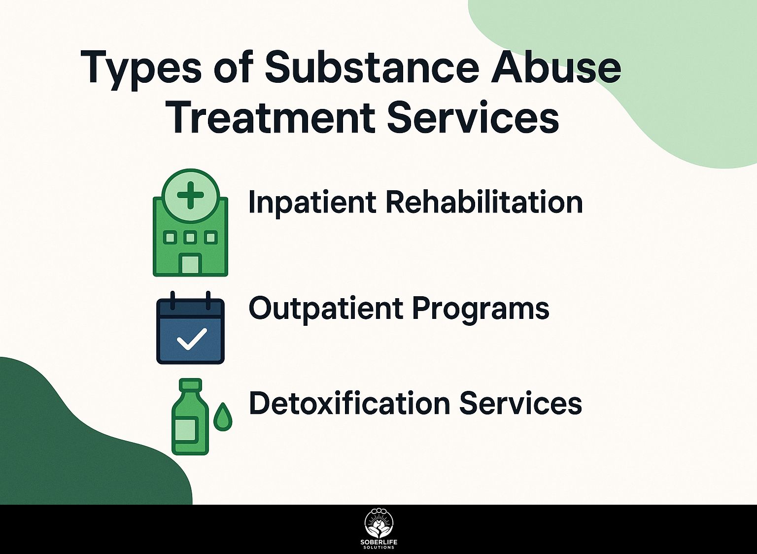 Types of Substance Abuse Treatment Services