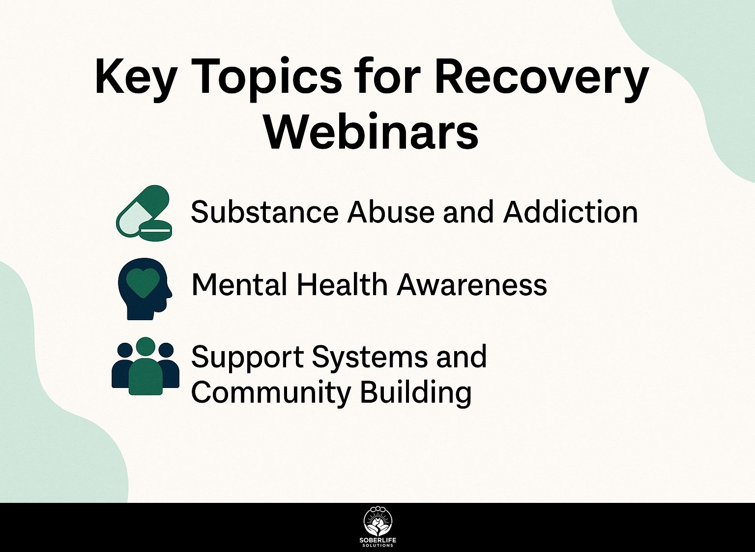 Key Topics for Recovery Webinars